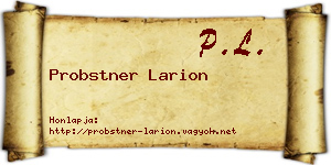 Probstner Larion névjegykártya